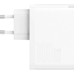 Baseus Baseus GaN5 Pro szybka uniwersalna ładowarka sieciowa GaN USB Typ C / USB 100W PD3.0, QC4.0+, AFC biały (CCGP090202)