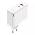 Baseus Baseus GaN5 Pro szybka uniwersalna ładowarka sieciowa GaN USB Typ C / USB 100W PD3.0, QC4.0+, AFC biały (CCGP090202)