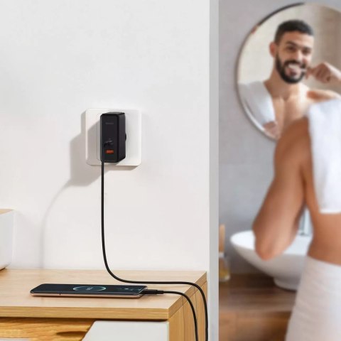 Baseus Baseus GaN5 Pro szybka uniwersalna ładowarka sieciowa GaN USB Typ C / USB 100W PD3.0, QC4.0+, AFC biały (CCGP090202) Baseus Baseus GaN5 Pro szybka uniwersalna ładowarka sieciowa GaN USB Typ C / USB 100W PD3.0, QC4.0+, AFC biały (CCGP090202)