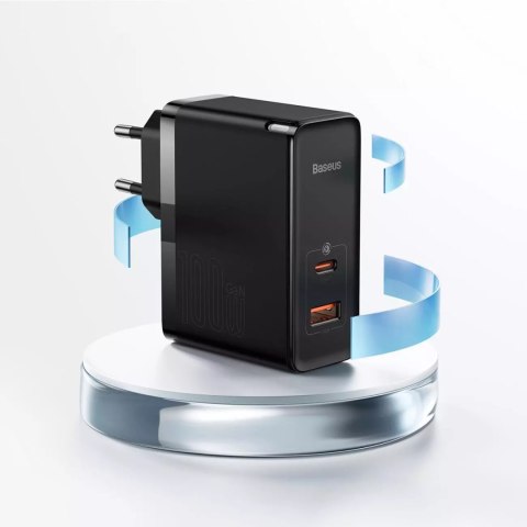 Baseus Baseus GaN5 Pro szybka uniwersalna ładowarka sieciowa GaN USB Typ C / USB 100W PD3.0, QC4.0+, AFC biały (CCGP090202) Baseus Baseus GaN5 Pro szybka uniwersalna ładowarka sieciowa GaN USB Typ C / USB 100W PD3.0, QC4.0+, AFC biały (CCGP090202)
