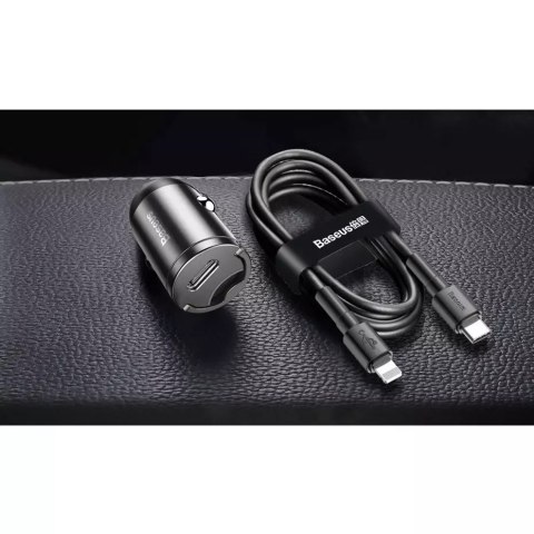 Baseus Baseus Tiny Star PPS mini inteligentna ładowarka samochodowa USB Typ C 30W Quick Charge 3.0 PD 3.0 szary (VCHX-B0G) Baseus Baseus Tiny Star PPS mini inteligentna ładowarka samochodowa USB Typ C 30W Quick Charge 3.0 PD 3.0 szary (VCHX-B0G)
