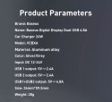 Baseus Baseus ładowarka samochodowa 2x USB 4,8A 24W z LCD + kabel 3w1 USB - USB Typ C / micro USB / Lightning 1,2m czarny (TZCCBX-0G)