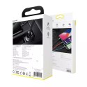 Baseus Baseus ładowarka samochodowa 2x USB 4,8A 24W z LCD + kabel 3w1 USB - USB Typ C / micro USB / Lightning 1,2m czarny (TZCCBX-0G)