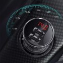 Baseus Baseus ładowarka samochodowa 2x USB 4,8A 24W z LCD + kabel 3w1 USB - USB Typ C / micro USB / Lightning 1,2m czarny (TZCCBX-0G)