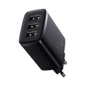 Baseus Ładowarka sieciowa Baseus Compact 3x USB Type A 17W Czarna