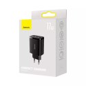 Baseus Ładowarka sieciowa Baseus Compact 3x USB Type A 17W Czarna