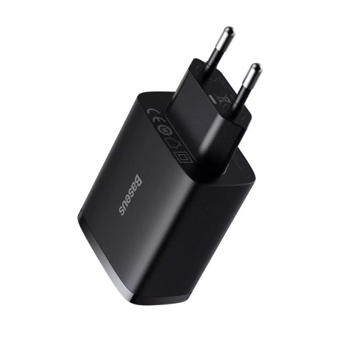 Baseus Ładowarka sieciowa Baseus Compact 3x USB Type A 17W Czarna Baseus Ładowarka sieciowa Baseus Compact 3x USB Type A 17W Czarna