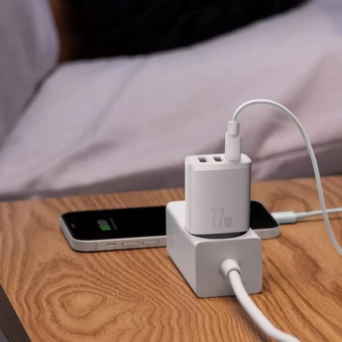 Baseus Ładowarka sieciowa Baseus Compact 3x USB Type A 17W Czarna Baseus Ładowarka sieciowa Baseus Compact 3x USB Type A 17W Czarna