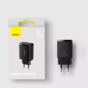 Baseus Ładowarka sieciowa Baseus Compact 3x USB Type A 17W Czarna