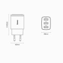 Baseus Ładowarka sieciowa Baseus Compact 3x USB Type A 17W Czarna