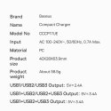 Baseus Ładowarka sieciowa Baseus Compact 3x USB Type A 17W Czarna