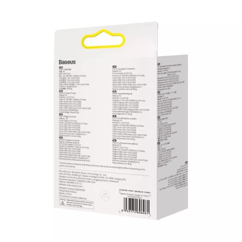 Baseus Ładowarka sieciowa Baseus Compact 3x USB Type A 17W Czarna Baseus Ładowarka sieciowa Baseus Compact 3x USB Type A 17W Czarna