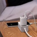 Baseus Ładowarka sieciowa Baseus Compact Quick Charger 3x USB 17W do telefonu tabletu słuchawek Biała