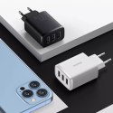Baseus Ładowarka sieciowa Baseus Compact Quick Charger 3x USB 17W do telefonu tabletu słuchawek Biała