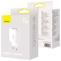 Baseus Ładowarka sieciowa Baseus Compact Quick Charger 3x USB 17W do telefonu tabletu słuchawek Biała