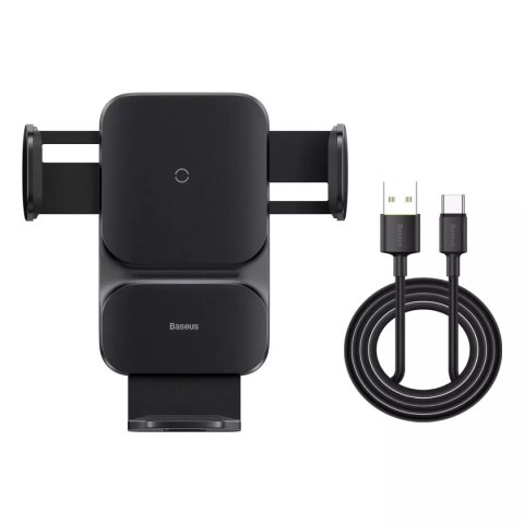Baseus Uchwyt samochodowy Baseus Wisdom Holder do auta na telefon z ładowarką indukcyjną QI na kratkę Czarny Baseus Uchwyt samochodowy Baseus Wisdom Holder do auta na telefon z ładowarką indukcyjną QI na kratkę Czarny