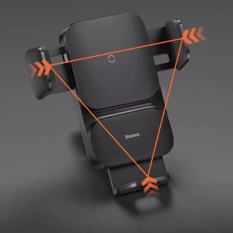 Baseus Uchwyt samochodowy Baseus Wisdom Holder do auta na telefon z ładowarką indukcyjną QI na kratkę Czarny Baseus Uchwyt samochodowy Baseus Wisdom Holder do auta na telefon z ładowarką indukcyjną QI na kratkę Czarny