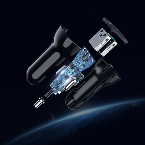 Choetech Choetech ładowarka samochodowa 2 x USB Quick Charge 3.0 30W 2,4A czarna (C0051) Choetech Choetech ładowarka samochodowa 2 x USB Quick Charge 3.0 30W 2,4A czarna (C0051)