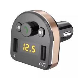 Dudao Dudao Transmiter FM Bluetooth ładowarka samochodowa MP3 3.1 A 2x USB czarny (R2Pro black)