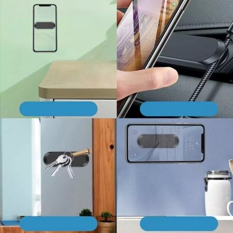 Joyroom Samoprzylepny magnetyczny uchwyt samochodowy na deskę rozdzielczą czarny Joyroom Samoprzylepny magnetyczny uchwyt samochodowy na deskę rozdzielczą czarny