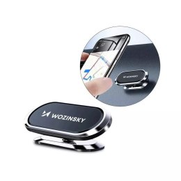Joyroom Wozinsky samoprzylepny magnetyczny uchwyt samochodowy 360 na deskę rozdzielczą srebrny (WMH-06)