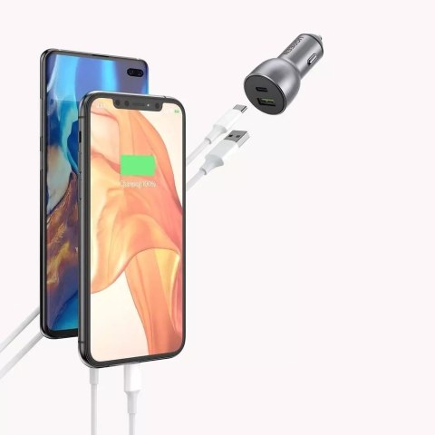 UGreen Ugreen ładowarka samochodowa USB / USB Typ C Quick Charge 3.0 Power Delivery 36 W 3 A szary (CD213 60980) UGreen Ugreen ładowarka samochodowa USB / USB Typ C Quick Charge 3.0 Power Delivery 36 W 3 A szary (CD213 60980)