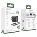 Acefast Acefast 2w1 ładowarka sieciowa GaN 65W USB Typ C / USB, adapter przejściówka HDMI 4K@60Hz (zestaw z kablem) biały (A17 white)