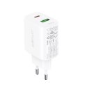 Acefast Acefast ładowarka sieciowa USB Typ C / USB 20W, PPS, PD, QC 3.0, AFC, FCP biały (A25 white)