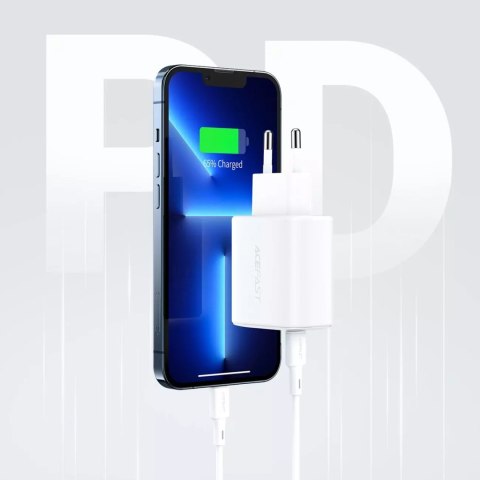 Acefast Acefast ładowarka sieciowa USB Typ C / USB 20W, PPS, PD, QC 3.0, AFC, FCP biały (A25 white) Acefast Acefast ładowarka sieciowa USB Typ C / USB 20W, PPS, PD, QC 3.0, AFC, FCP biały (A25 white)