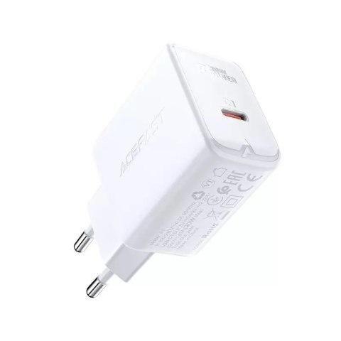 Acefast Acefast szybka ładowarka sieciowa USB Typ C 20W Power Delivery biały (A1 EU white) Acefast Acefast szybka ładowarka sieciowa USB Typ C 20W Power Delivery biały (A1 EU white)