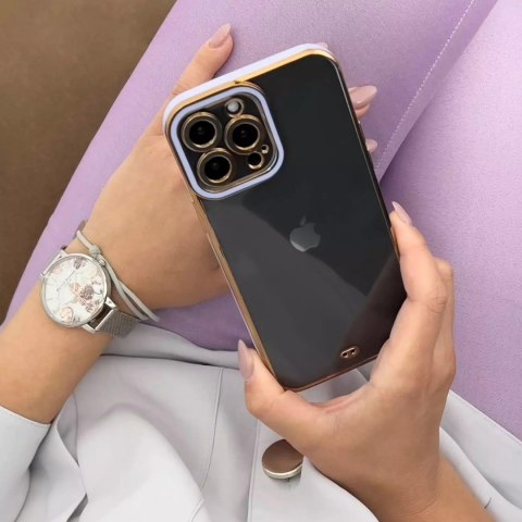 Apple Fashion Case etui do iPhone 12 Pro żelowy pokrowiec ze złotą ramką czerwony Apple Fashion Case etui do iPhone 12 Pro żelowy pokrowiec ze złotą ramką czerwony