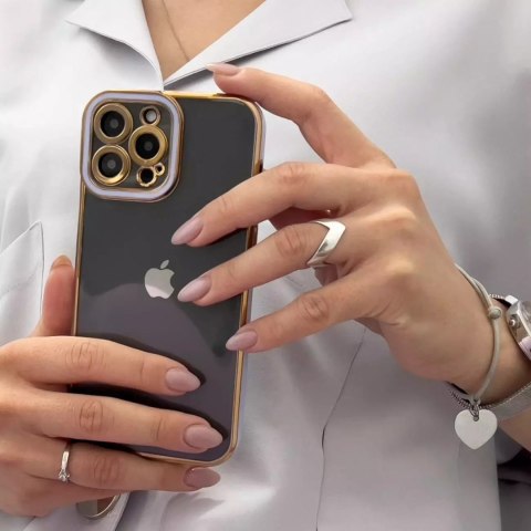 Apple Fashion Case etui do iPhone 12 Pro żelowy pokrowiec ze złotą ramką czerwony Apple Fashion Case etui do iPhone 12 Pro żelowy pokrowiec ze złotą ramką czerwony
