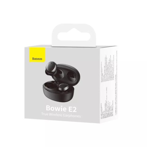 Baseus Baseus Bowie E2 bezprzewodowe słuchawki TWS Bluetooth 5.2 wodoodporne IP55 czarny (NGTW090001) Baseus Baseus Bowie E2 bezprzewodowe słuchawki TWS Bluetooth 5.2 wodoodporne IP55 czarny (NGTW090001)
