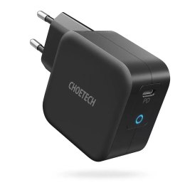 Choetech Choetech ładowarka sieciowa GaN USB Typ C 60W Power Delivery + kabel USB Typ C - USB Typ C 1,8m czarny (Q6006)