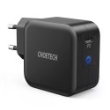 Choetech Choetech ładowarka sieciowa GaN USB Typ C 60W Power Delivery + kabel USB Typ C - USB Typ C 1,8m czarny (Q6006)
