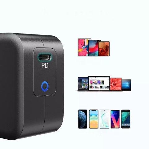 Choetech Choetech ładowarka sieciowa GaN USB Typ C 60W Power Delivery + kabel USB Typ C - USB Typ C 1,8m czarny (Q6006) Choetech Choetech ładowarka sieciowa GaN USB Typ C 60W Power Delivery + kabel USB Typ C - USB Typ C 1,8m czarny (Q6006)