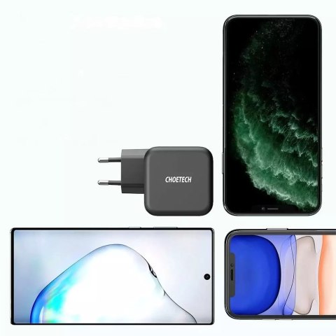 Choetech Choetech ładowarka sieciowa GaN USB Typ C 60W Power Delivery + kabel USB Typ C - USB Typ C 1,8m czarny (Q6006) Choetech Choetech ładowarka sieciowa GaN USB Typ C 60W Power Delivery + kabel USB Typ C - USB Typ C 1,8m czarny (Q6006)