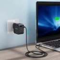 Choetech Choetech ładowarka sieciowa GaN USB Typ C 60W Power Delivery + kabel USB Typ C - USB Typ C 1,8m czarny (Q6006)