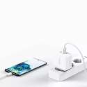 Choetech Choetech szybka ładowarka sieciowa GaN USB Typ C PD USB-A QC3.0 65W 3,25A biały (PD8002)