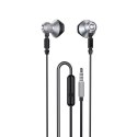 Dudao Dudao metalowe przewodowe słuchawki douszne 3,5 mm mini jack szary (X2C-Grey)