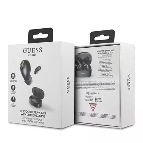 Guess Guess słuchawki Bluetooth GUTWSJL4GBK TWS + stacja dokująca czarny/black 4G Guess Guess słuchawki Bluetooth GUTWSJL4GBK TWS + stacja dokująca czarny/black 4G