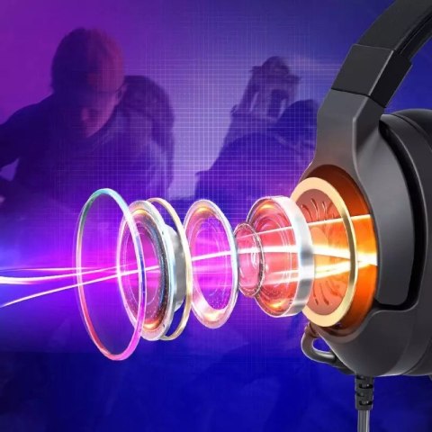 Tronsmart Tronsmart Sparkle RGB przewodowe wokółuszne słuchawki USB z mikrofonem i pilotem dla graczy czarny (467600) Tronsmart Tronsmart Sparkle RGB przewodowe wokółuszne słuchawki USB z mikrofonem i pilotem dla graczy czarny (467600)
