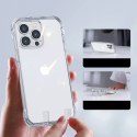 UGreen Joyroom Defender Series etui pokrowiec do iPhone 14 Plus pancerna obudowa z haczykami podstawką przezroczysty (JR-14H3)