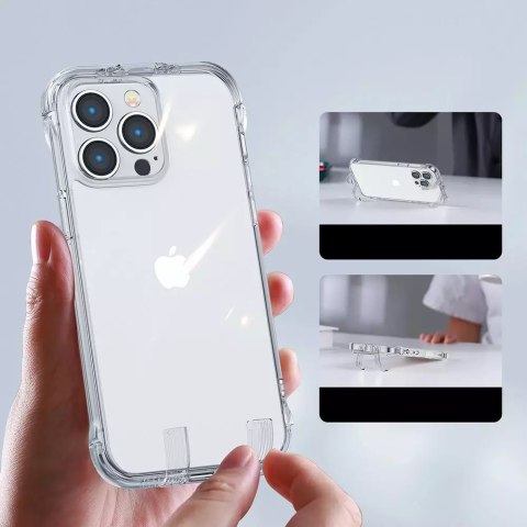 UGreen Joyroom Defender Series etui pokrowiec do iPhone 14 Plus pancerna obudowa z haczykami podstawką przezroczysty (JR-14H3) UGreen Joyroom Defender Series etui pokrowiec do iPhone 14 Plus pancerna obudowa z haczykami podstawką przezroczysty (JR-14H3)