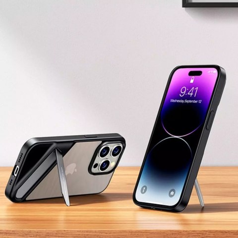 UGreen Ugreen LP635 Kickstand Protective Case sztywne etui z żelową ramką i wbudowaną podstawką do iPhone 14 Pro czarny (90926) UGreen Ugreen LP635 Kickstand Protective Case sztywne etui z żelową ramką i wbudowaną podstawką do iPhone 14 Pro czarny (90926)