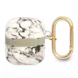 Guess Guess GUA2HCHMAG AirPods cover szary/grey Marble Strap Collection
