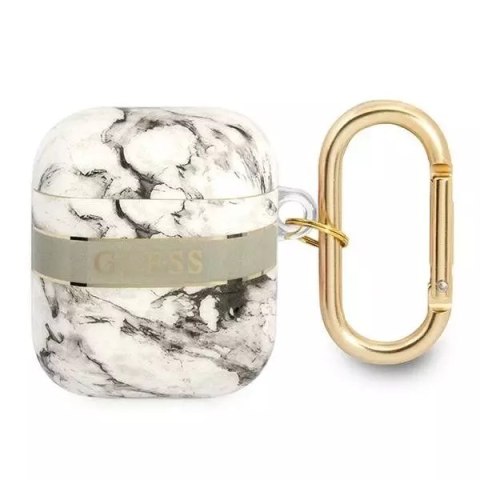 Guess Guess GUA2HCHMAG AirPods cover szary/grey Marble Strap Collection Guess Guess GUA2HCHMAG AirPods cover szary/grey Marble Strap Collection