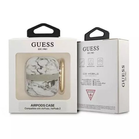 Guess Guess GUA2HCHMAG AirPods cover szary/grey Marble Strap Collection Guess Guess GUA2HCHMAG AirPods cover szary/grey Marble Strap Collection