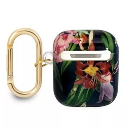 Guess Guess GUA2HHFLB AirPods cover niebieski/blue Flower Strap Collection