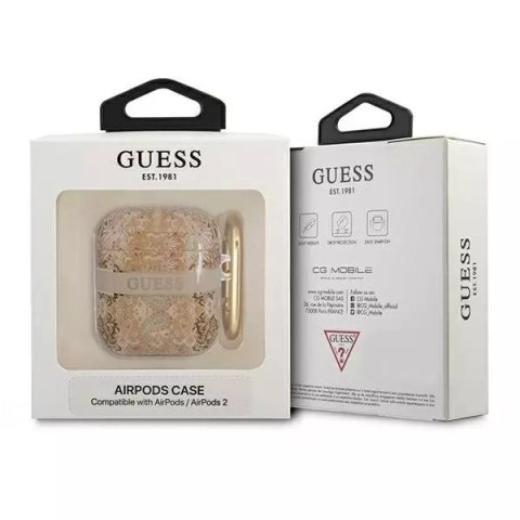 Guess Guess GUA2HHFLD AirPods cover złoty/gold Paisley Strap Collection Guess Guess GUA2HHFLD AirPods cover złoty/gold Paisley Strap Collection